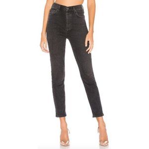 Agolde Nico High-Rise Skinny Jeans Faded Black-sz 28